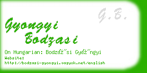 gyongyi bodzasi business card